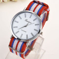 Hot sell fashion quartz watch, nylon fabric band watches for men